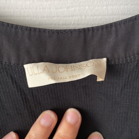 Ulla Johnson Black Lilith Sleeveless Belted Cotton Midi Dress Size 6 - Picture 7 of 14